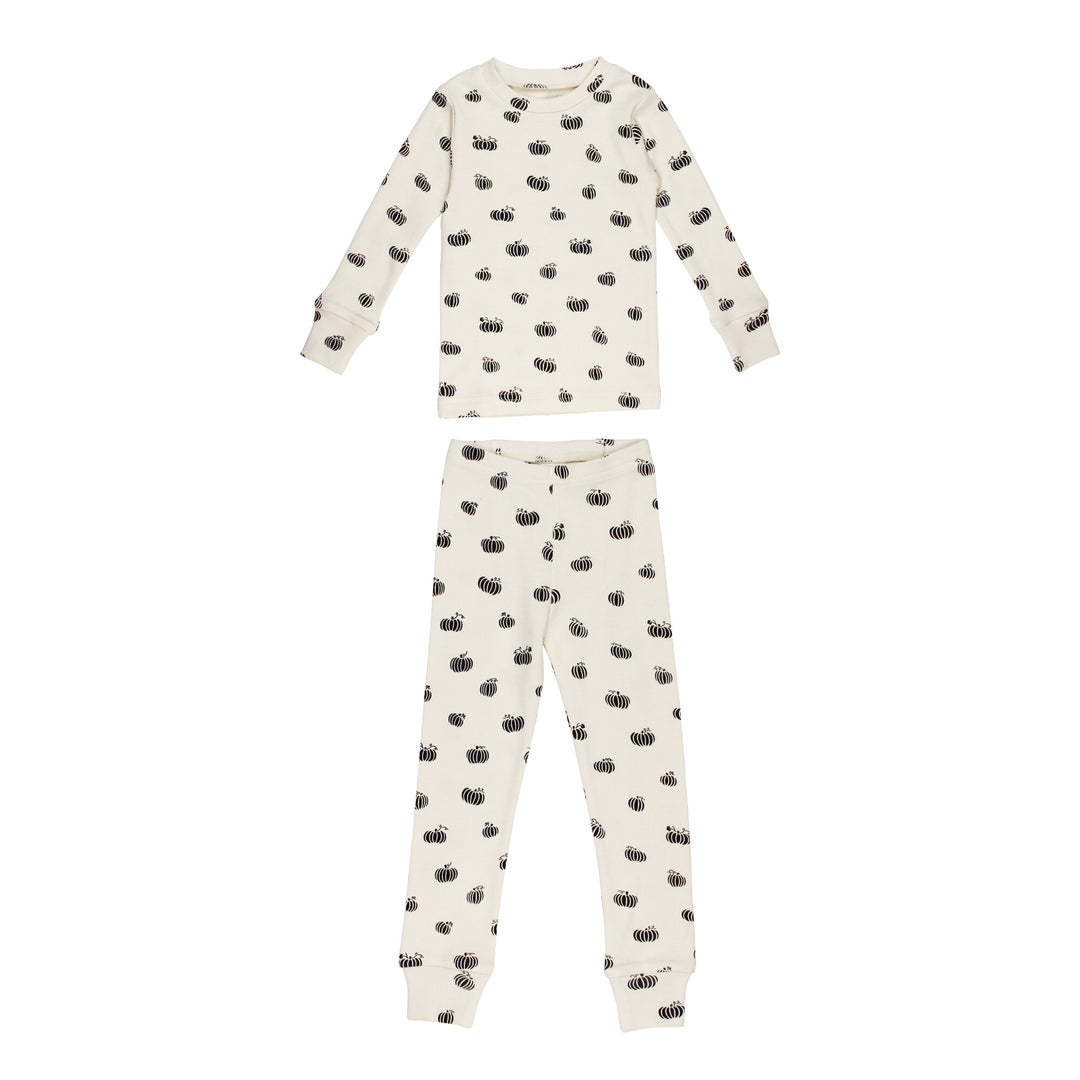 Kids' Organic L/Sleeve PJ Set in Enchanted Pumpkins.