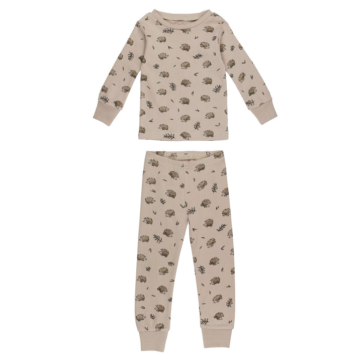 Kids' Organic L/Sleeve PJ Set in Prickles.