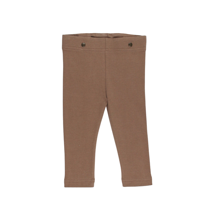 Organic Baby Dress Pants in Latte, a medium brown color.