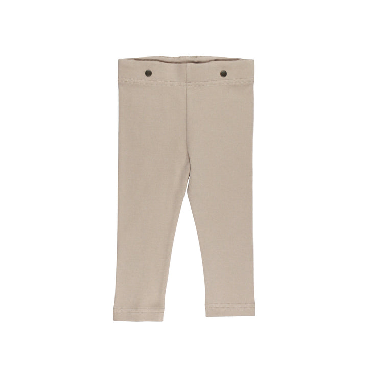 Organic Baby Dress Pants in Oatmeal, a light tan color.