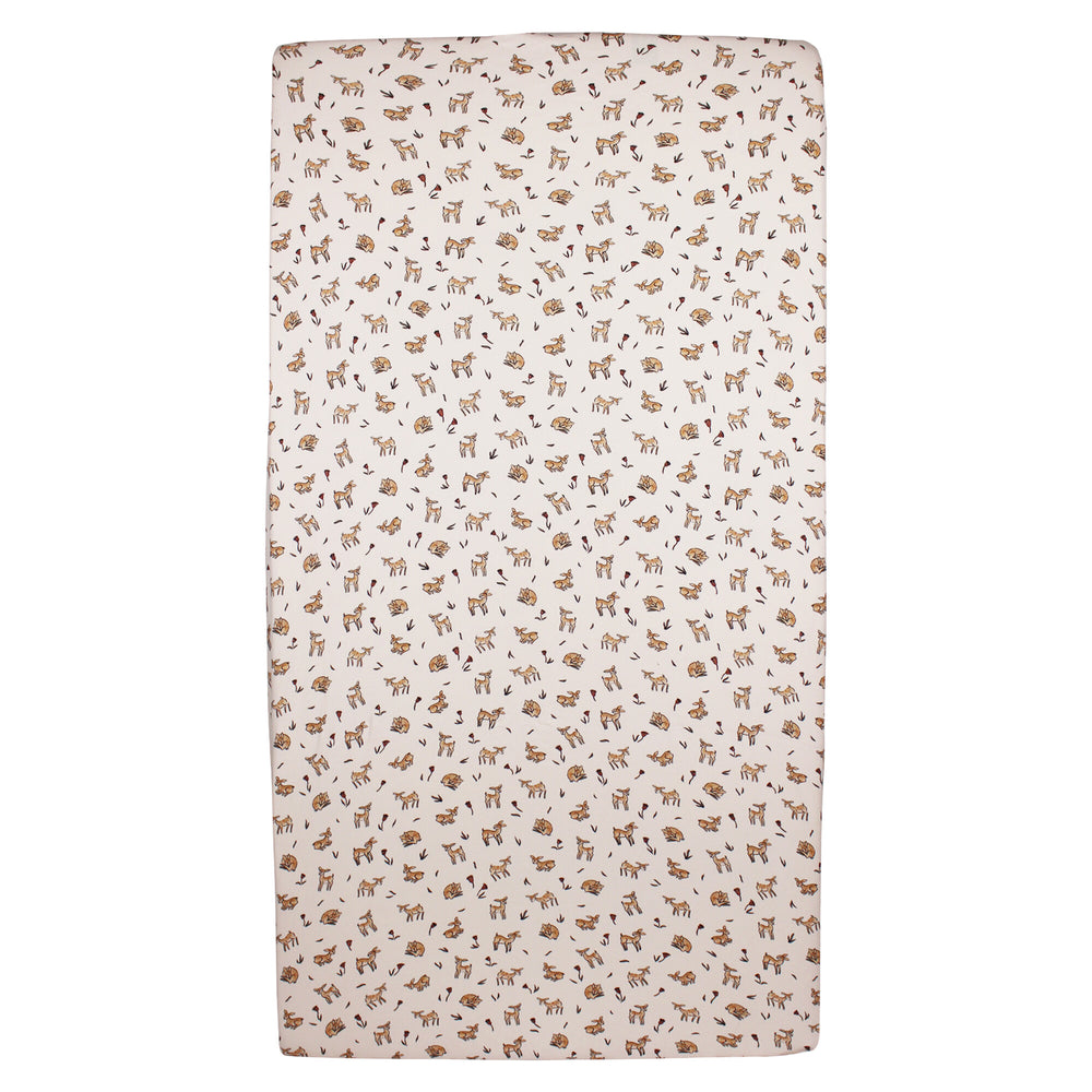 Organic Crib Sheet 2-Pack in Doe-a-Deer, Flat