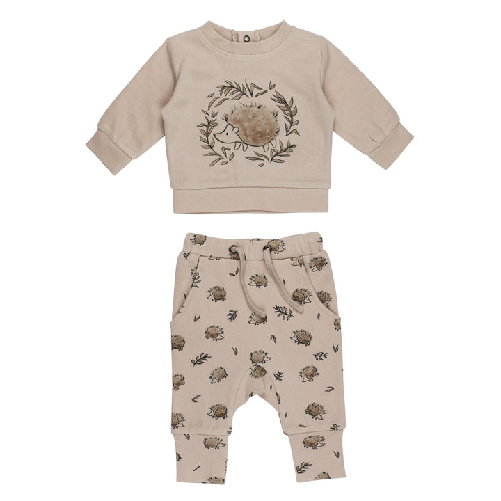 Organic Sweatshirt & Jogger Set in Prickles.