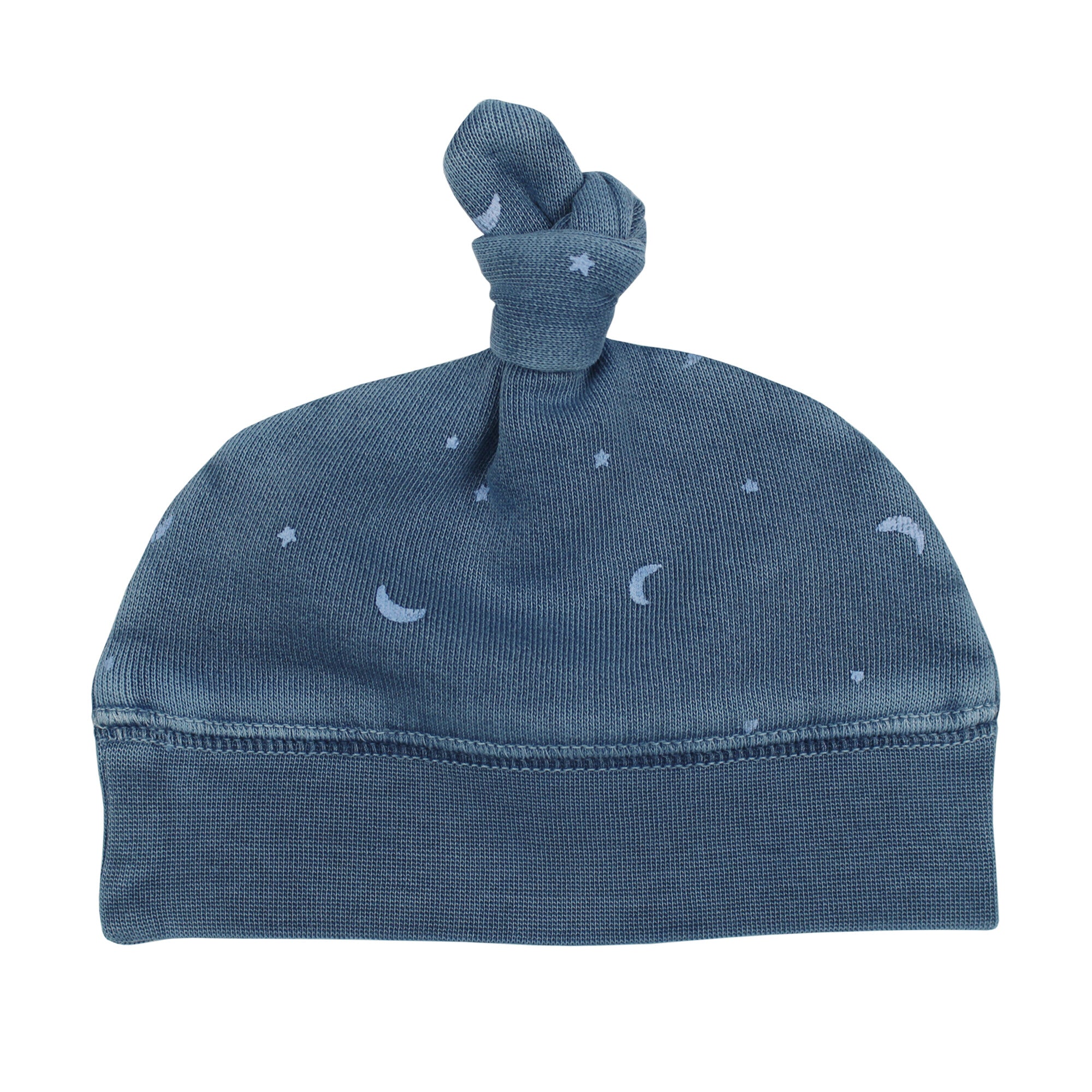 Organic Cozy Top-Knot Hat in Lake Moon – L'ovedbaby