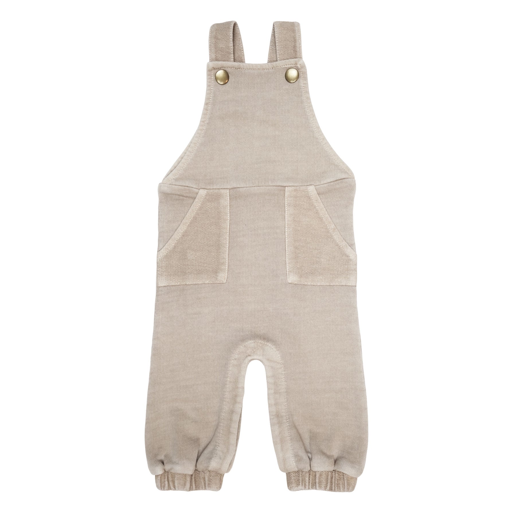 Organic French Terry Overall Romper in Oatmeal – L'ovedbaby