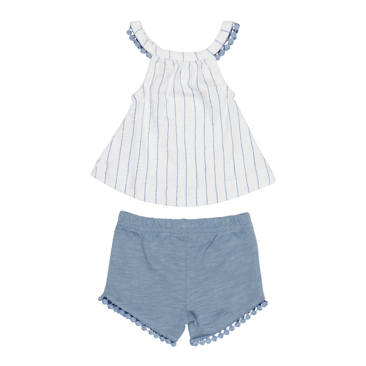 Kids' Tank & Tap Short Set in Pool Pinstripe.