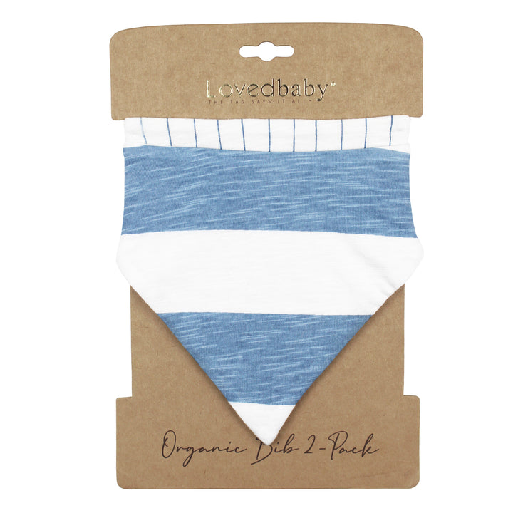 Bandana Bib 2-Pack in Pool, an ocean blue color.