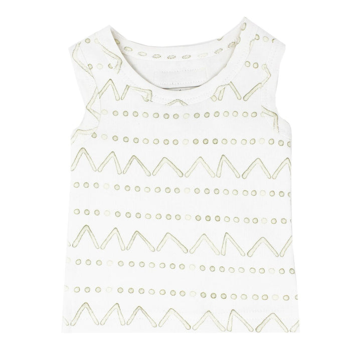 Organic Tank Top in Sage Mountains, Flat