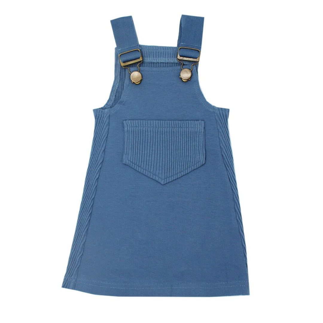 Kids' Ribbed Tank Dress in Sky, Flat