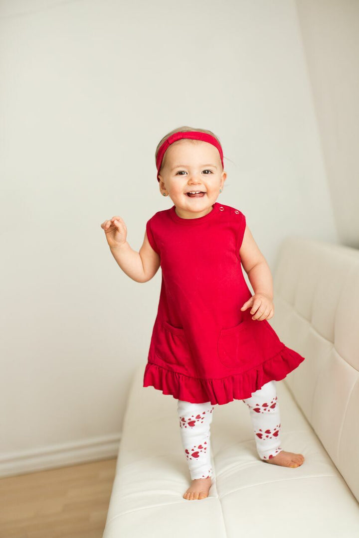 Kids' Organic Dress in Red