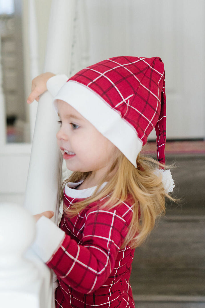 Organic Holiday Kids' PJ & Cap Set in Santa Baby, Lifestyle