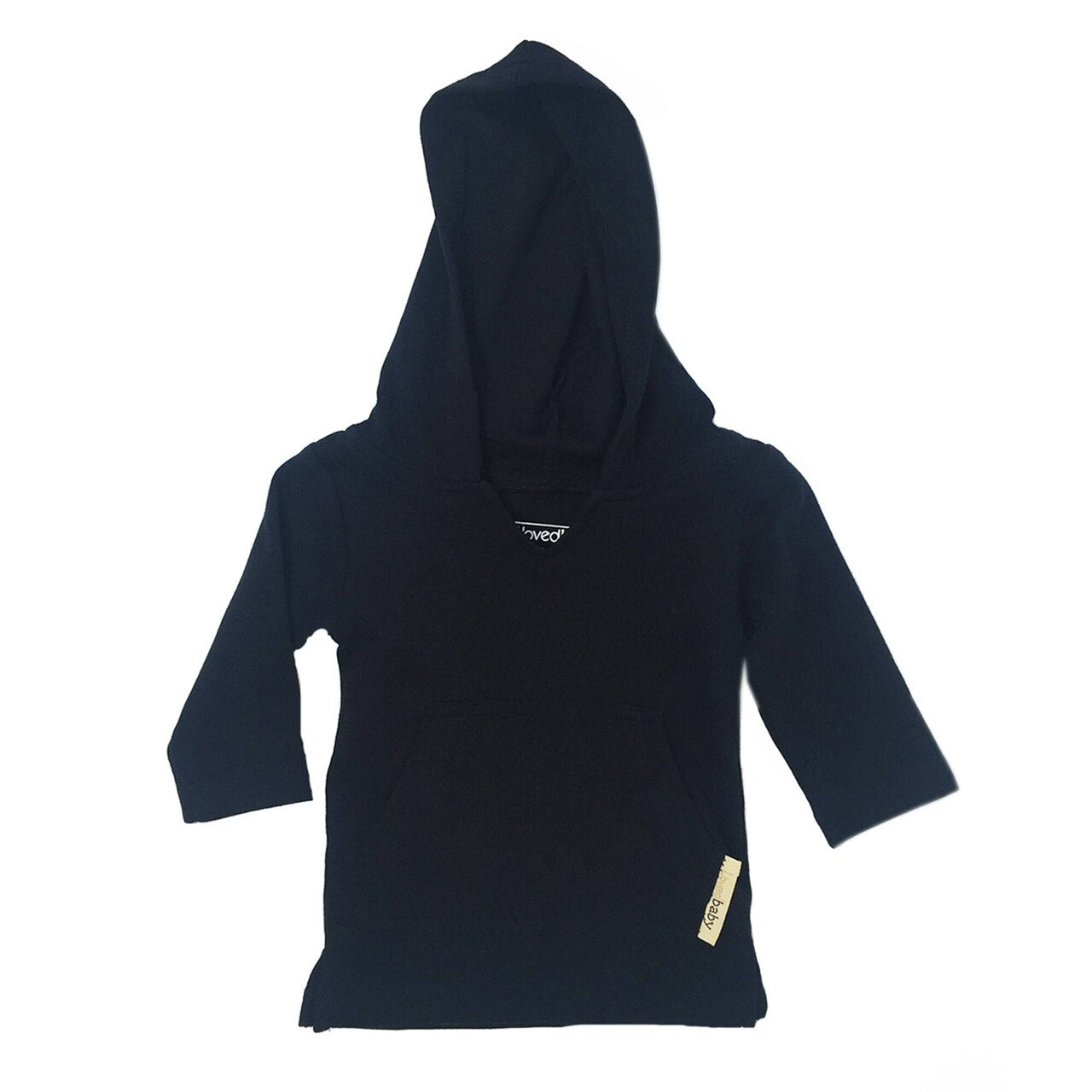 Organic Hoodie in Black L ovedbaby