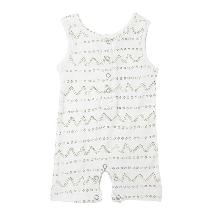 Sleeveless Romper in Sage Mountains, Flat