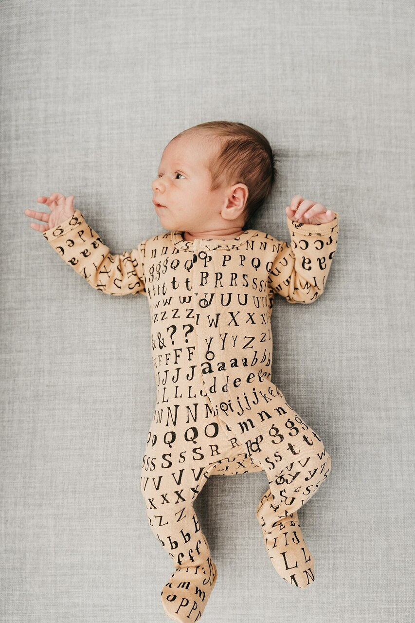 Organic Jumpsuit in Honey Letters, Lifestyle