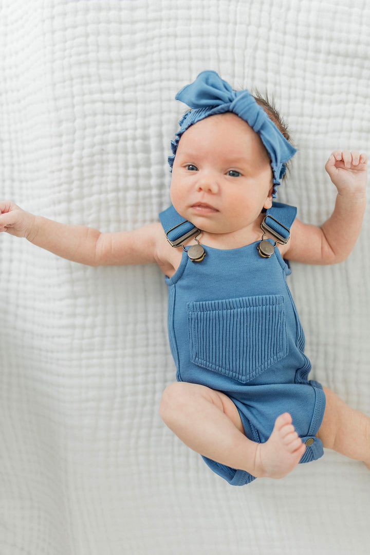 Ribbed Bodysuit in Sky, Lifestyle