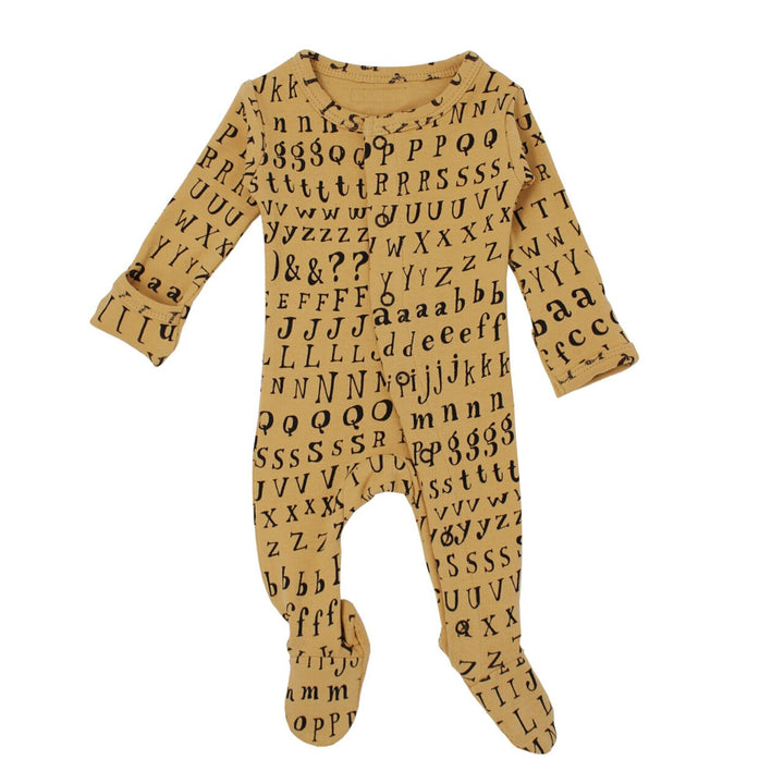 Organic Jumpsuit in Honey Letters, Flat