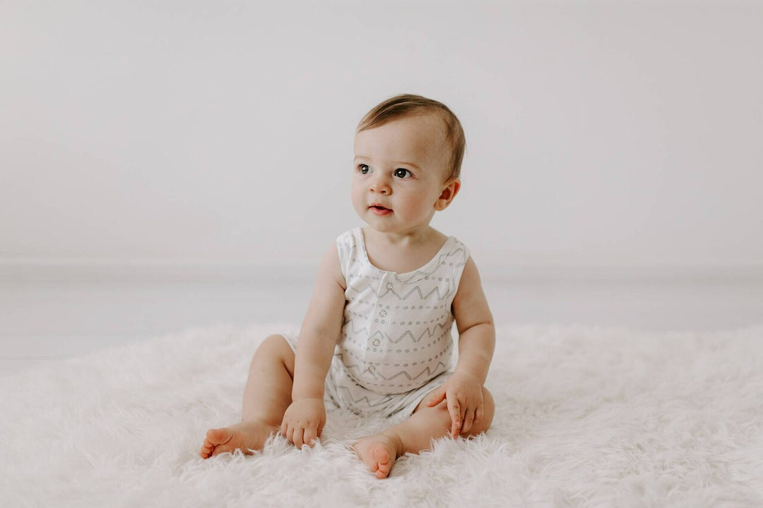 Sleeveless Romper in Seafoam Mountains, Lifestyle