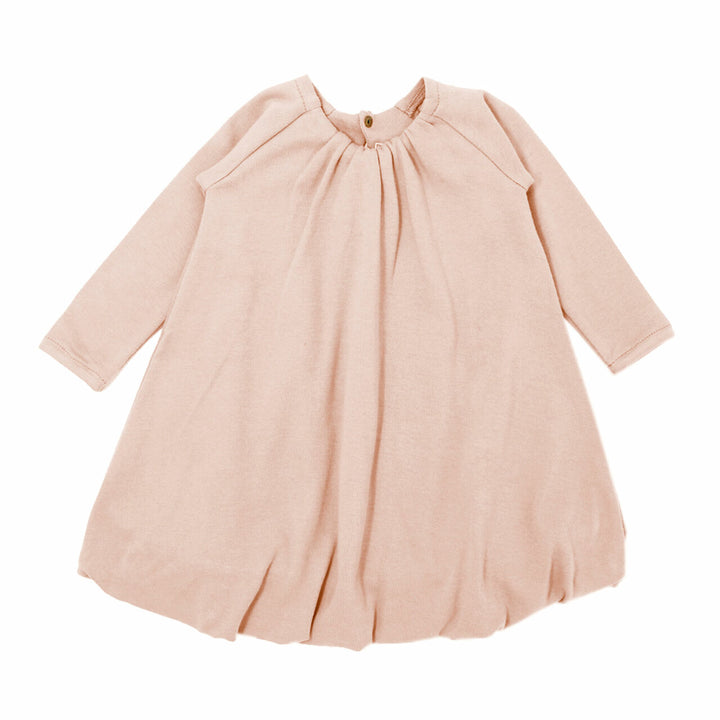 Organic Kids' Bubble Dress in Rosewater, Flat