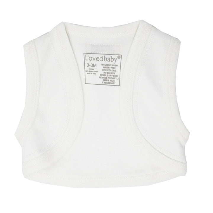 Velveteen Vest in White, Flat