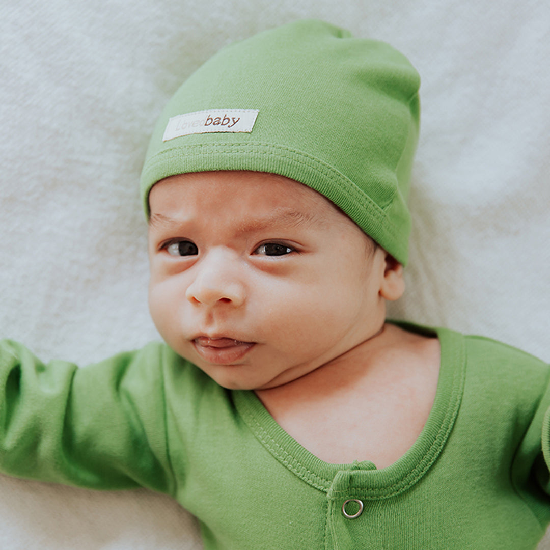 Organic Cute Cap in Moss, Lifestyle