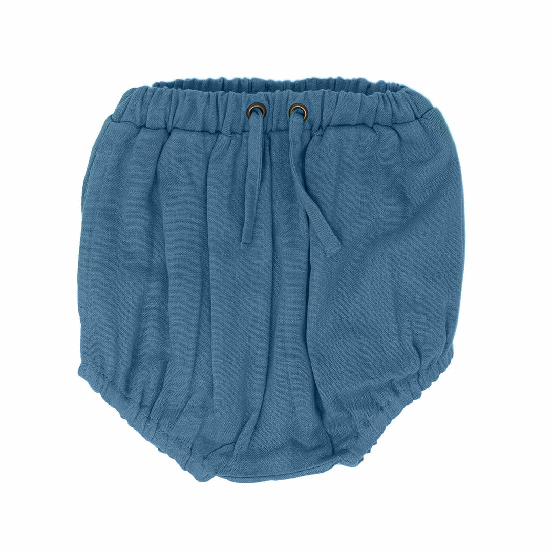 Organic Muslin Shorties in Pacific, Flat