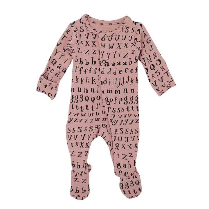 Organic Jumpsuit in Mauve Letters, Flat