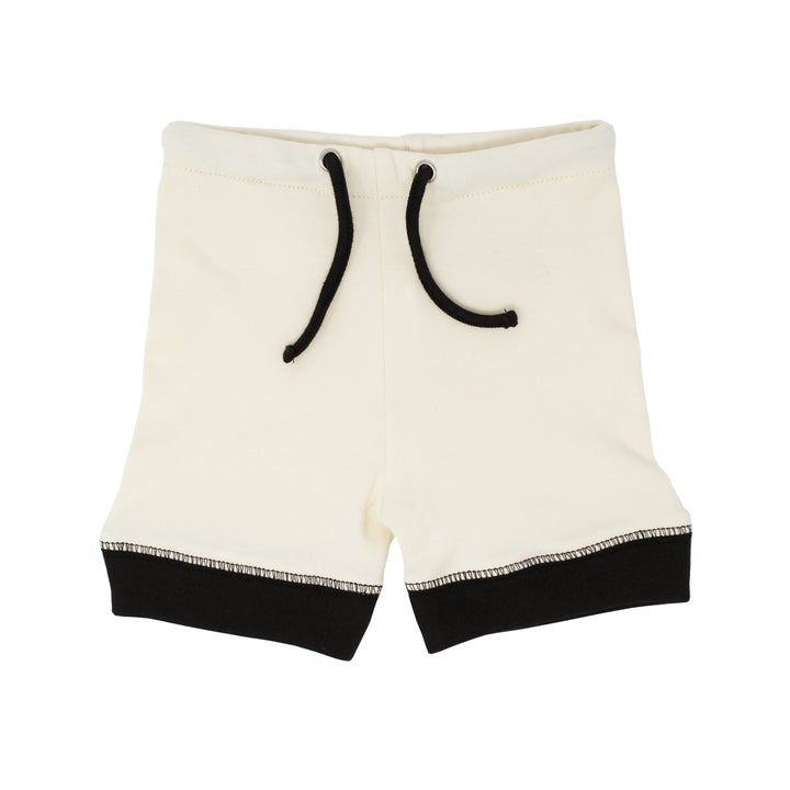 Organic Bike Shorts in Beige, Flat