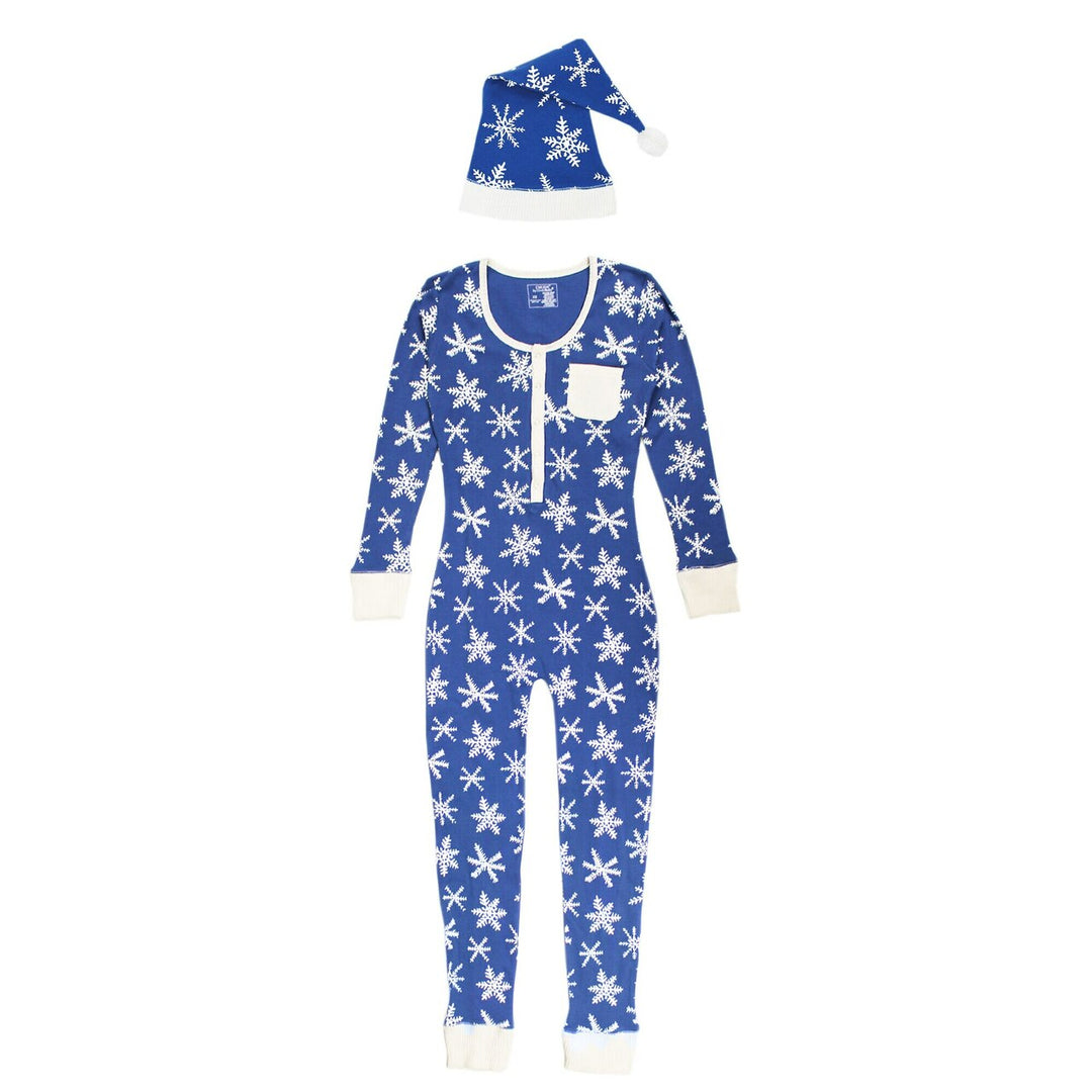 Organic Women's Onesie & Cap Set in Snow-Ho-Ho, Flat